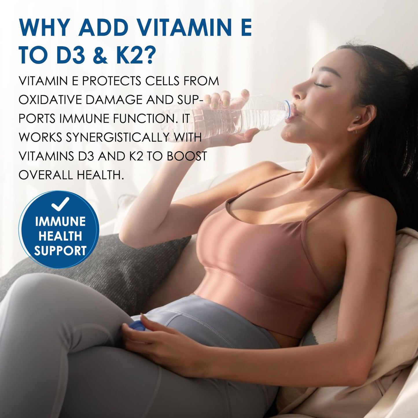 NATURE TARGET Vitamin D3 K2 with Calcium & Magnesium — 6-in-1 Bone & Heart Support, 5000 IU D3, 120 mcg K2 | Gluten-Free, 120 Servings