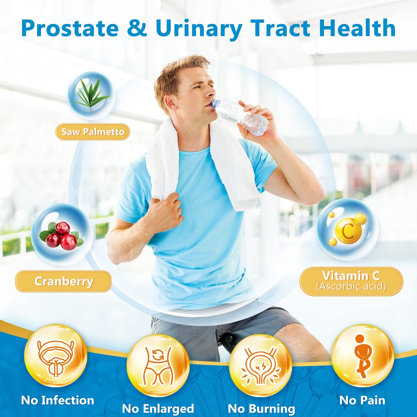 Nature Target Probiotics for Men – Digestive Health with Enzymes & Prebiotics, 100 Billion CFUs, Saw Palmetto & Cranberry, 90 VeggieCaps