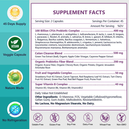Nature Target Probiotics for Women & Men - 100B CFU, 45 Days