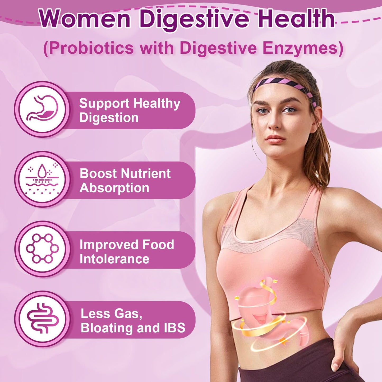 Nature Target Probiotics for Women – 100B CFUs, Enzymes, Prebiotics, Cranberry | 180 Veggie Capsules