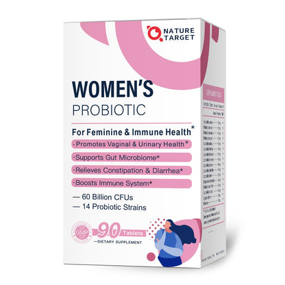 Nature Target Probiotics for Women - 60B CFUs with Cranberry & D-Mannose