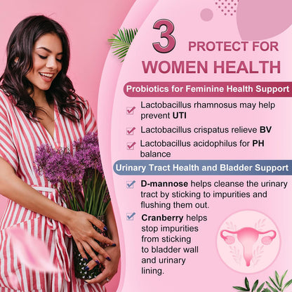 Nature Target Probiotics for Women - 60B CFUs with Cranberry & D-Mannose