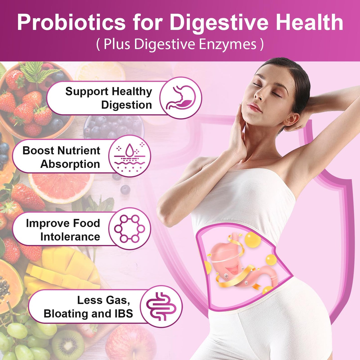 NATURE TARGET Probiotics for Women – 100B CFUs, Enzymes & Cranberry