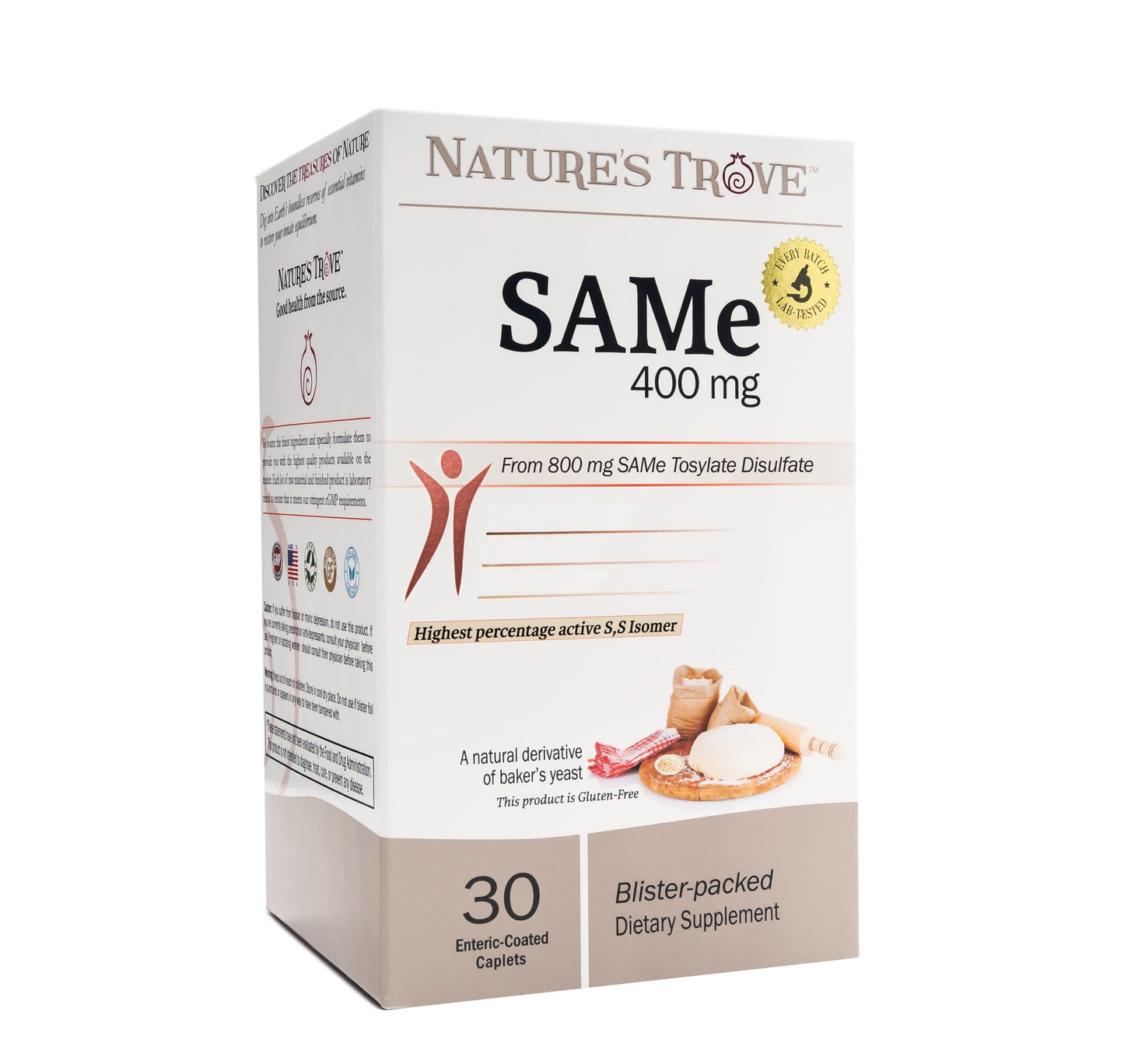 Nature's Trove SAM-e 400mg Enteric Coated Caplets – Mood & Joint Support