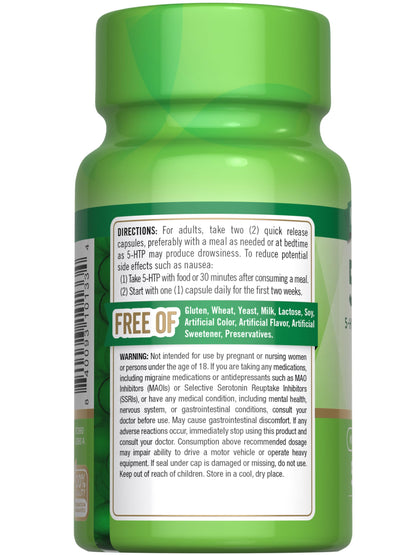 Nature's Truth 5HTP 200mg Capsules | 50 Count | 5-Hydroxytryptophan | Non-GMO & Gluten Free