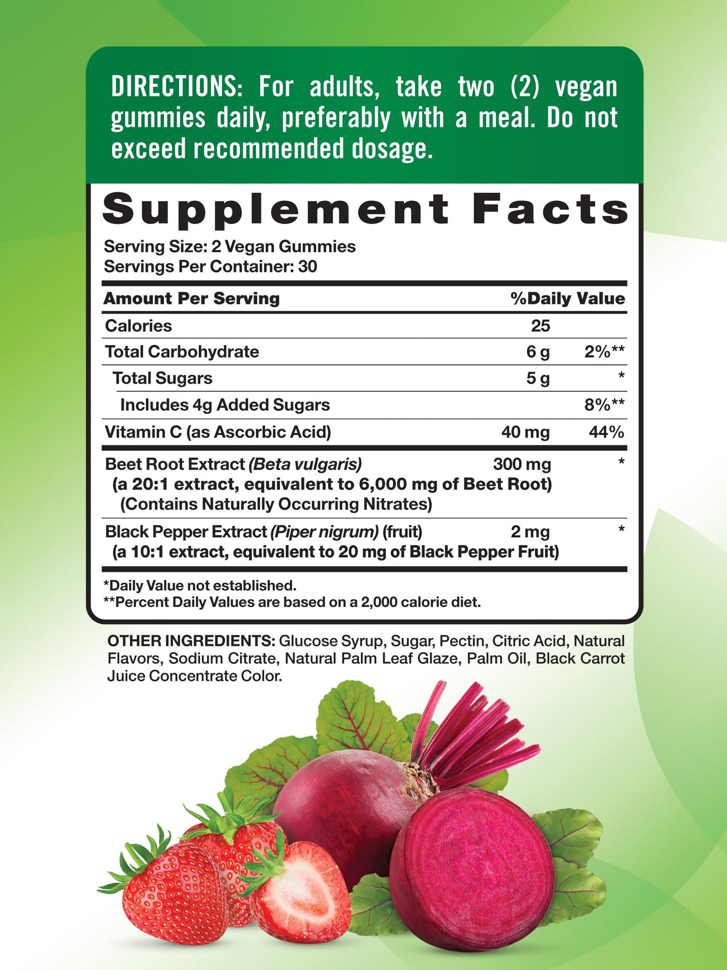 Nature's Truth Beet Root Gummies | 60 Count | Strawberry Flavor | Vegan, Non-GMO & Gluten Free