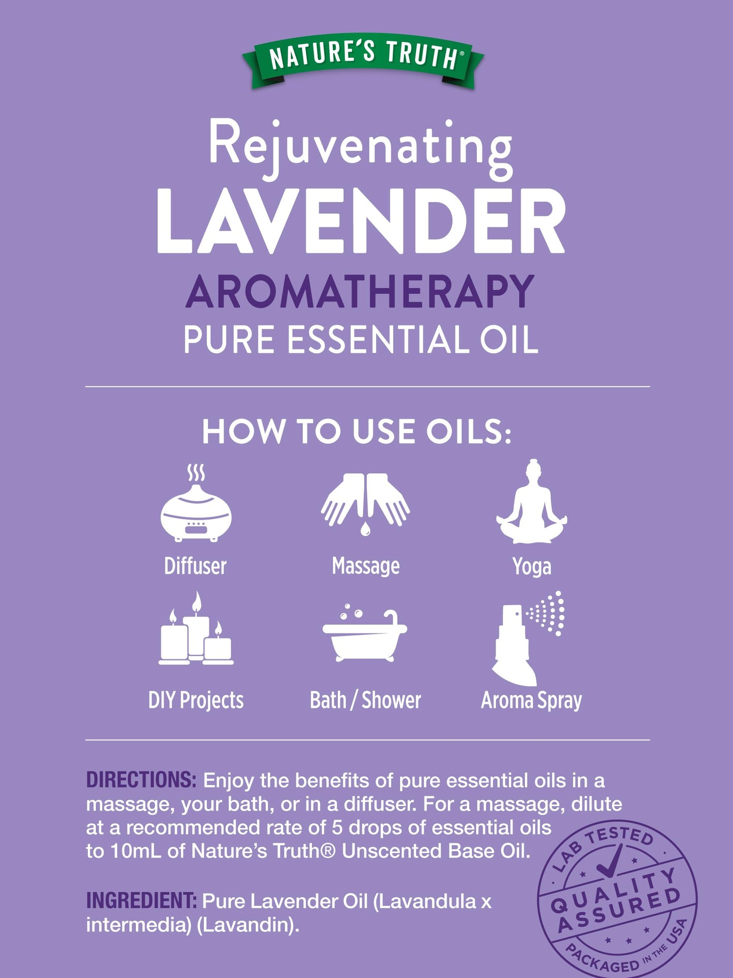 Nature's Truth Aromatherapy Lavender Essential Oil - 15 mL