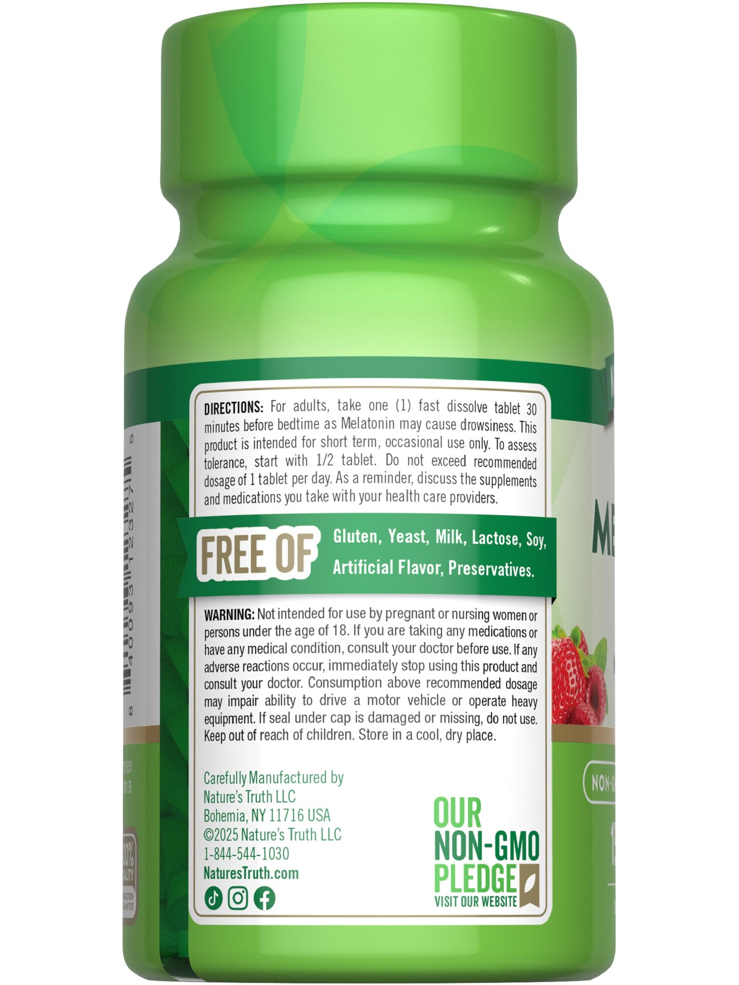 Nature's Truth Melatonin 12 mg - 150 Tablets, Berry Flavor, Quick Dissolve, Vegan, Non-GMO & Gluten Free | Pack of 2