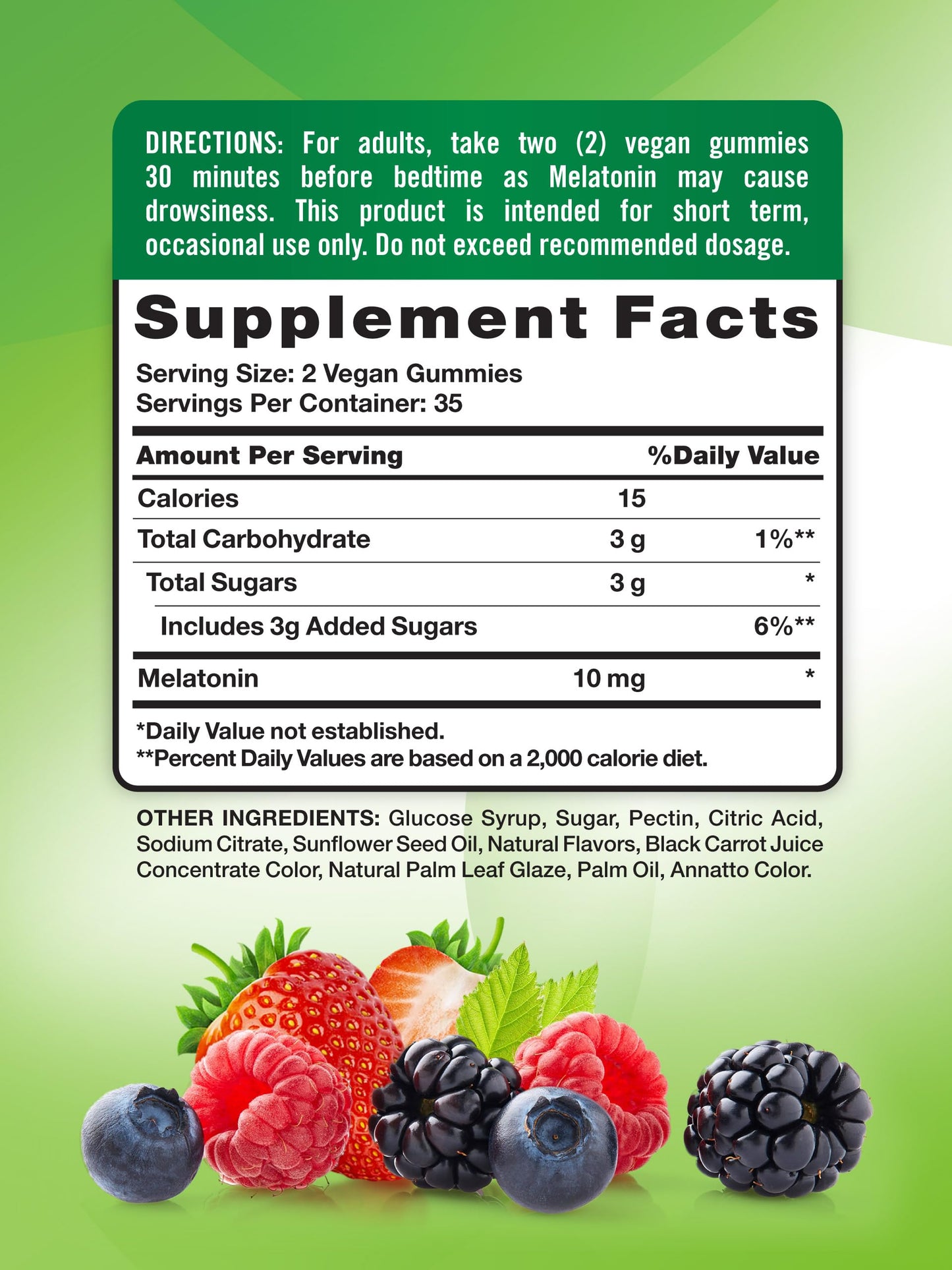 Nature's Truth Melatonin 10mg Gummies – 70 Count, Berry Flavor | Vegan, Non-GMO, Gluten Free