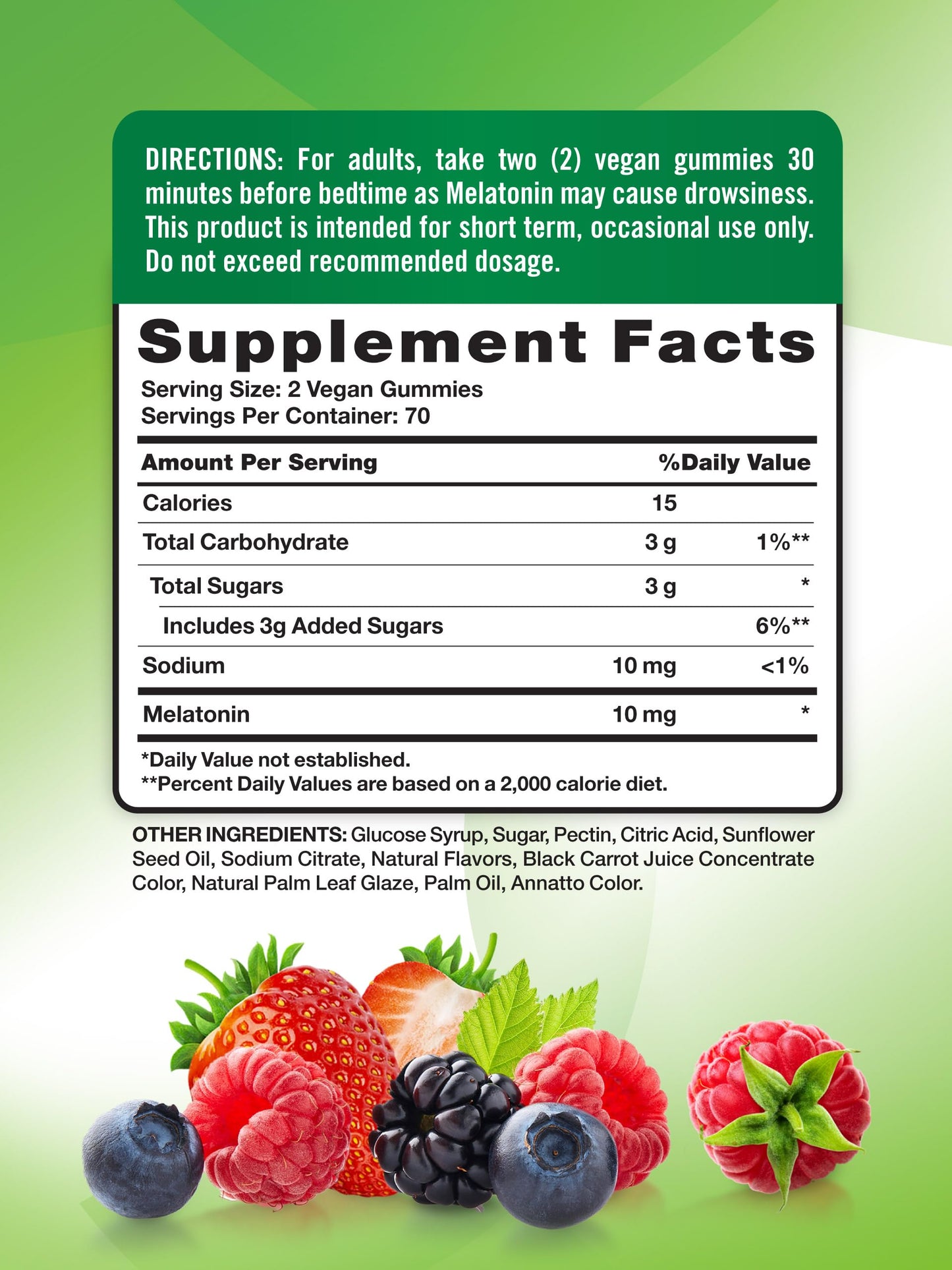 Nature's Truth Melatonin Gummies - 10mg, 140 Count, Berry - Vegan, Non-GMO & Gluten Free (Pack of 2)