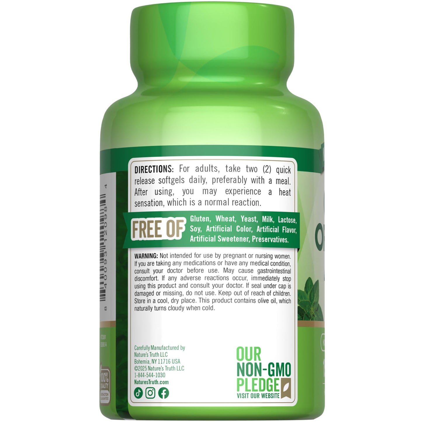 Nature's Truth Oil of Oregano Softgels | 4000 mg | 150 Count | Non-GMO & Gluten Free Herbal Supplement (Pack of 2)