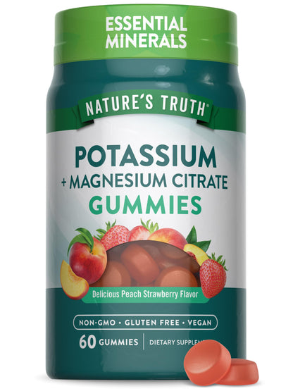 Nature's Truth Potassium Magnesium Citrate Gummies - 60 Count | Vegan, Non-GMO & Gluten Free