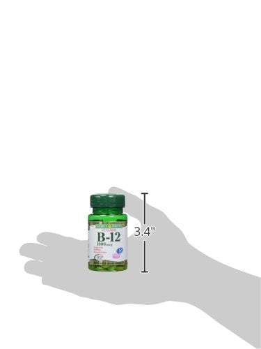 Nature's Bounty Vitamin B-12 1000 mcg Tablets, 100 Count | High-Potency B-12 Supplement