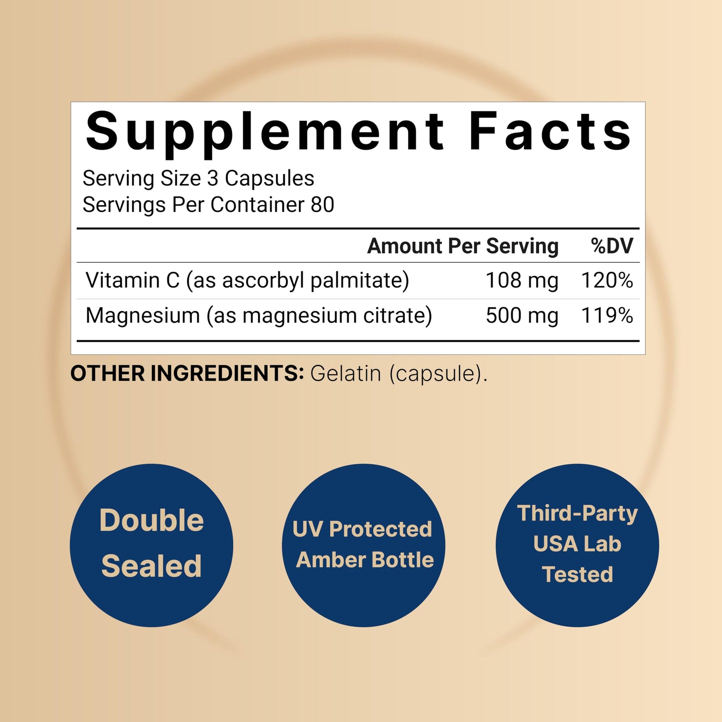 NatureBell 2 Pack Magnesium Citrate 500mg – 480 Capsules | 2-in-1 Vitamin C