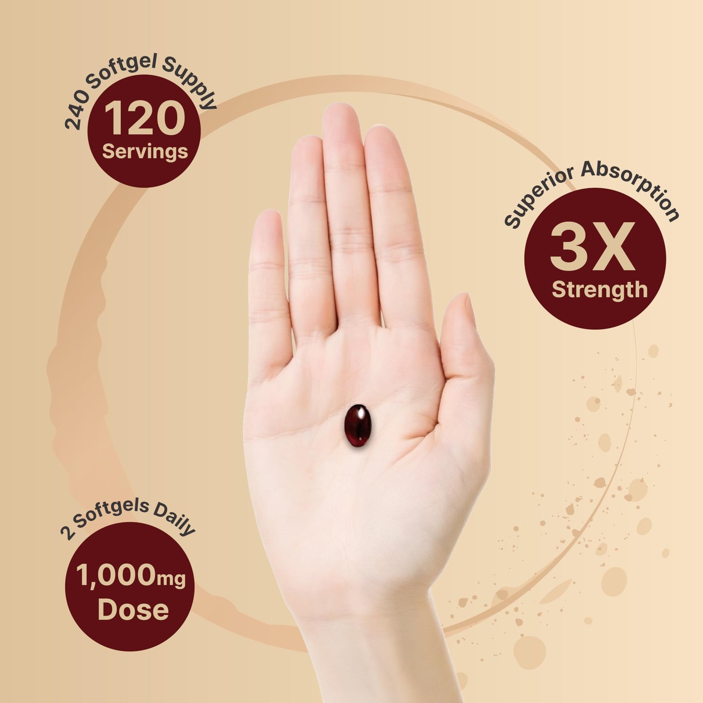 NatureBell Antarctic Krill Oil 1000mg | 240 Softgels | Omega-3 EPA & DHA | No Aftertaste