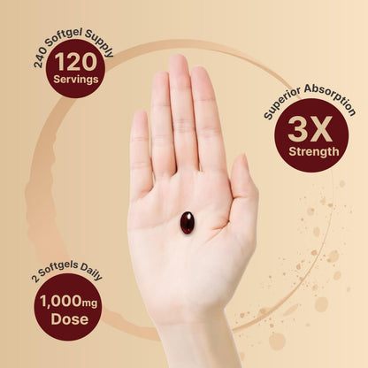 NatureBell Antarctic Krill Oil 1000mg | 240 Softgels | Omega-3 EPA & DHA | No Aftertaste