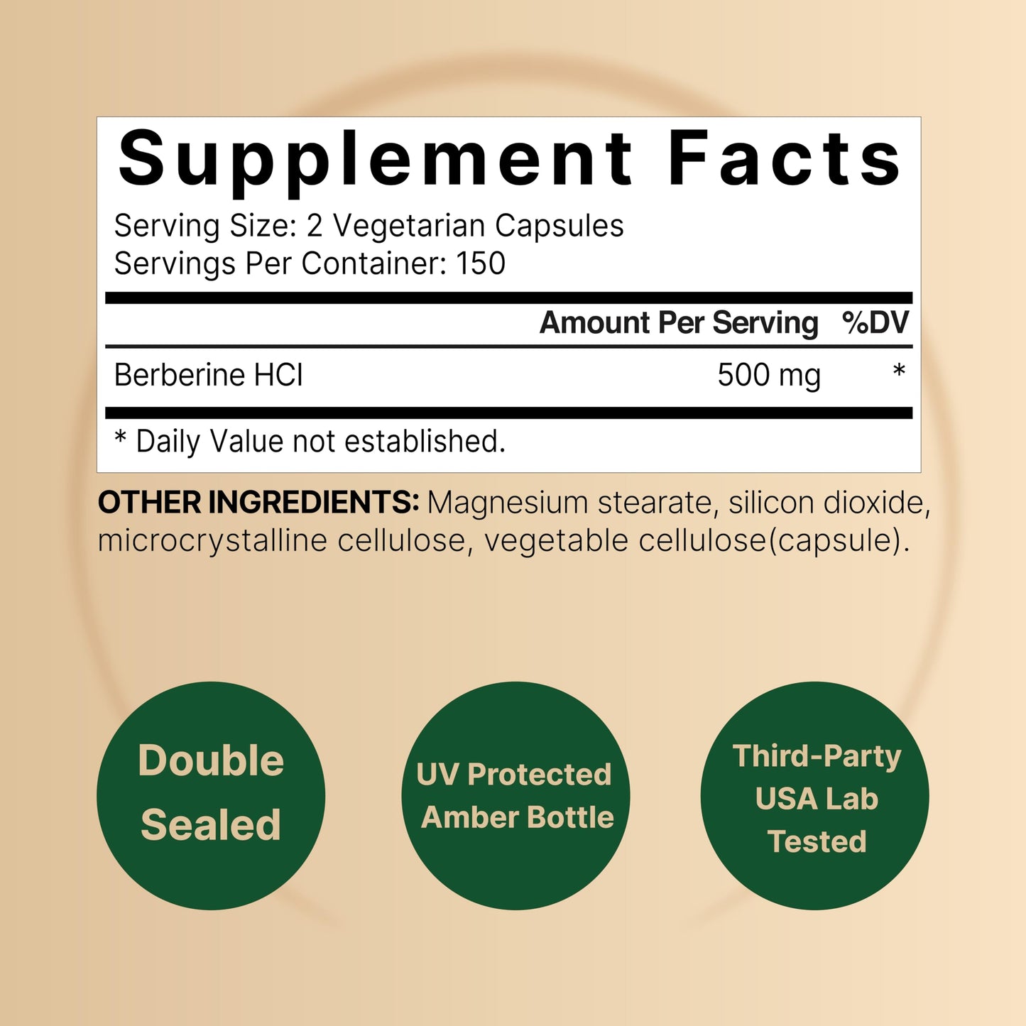 NatureBell Berberine 500mg – 300 Veggie Capsules | 5:1 Root Extract, Plant Based