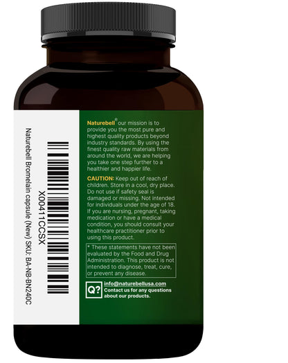 NatureBell Bromelain 1,000mg per Serving | 240 Veggie Capsules | 2,400 GDU | Digestive Enzymes & Joint Support