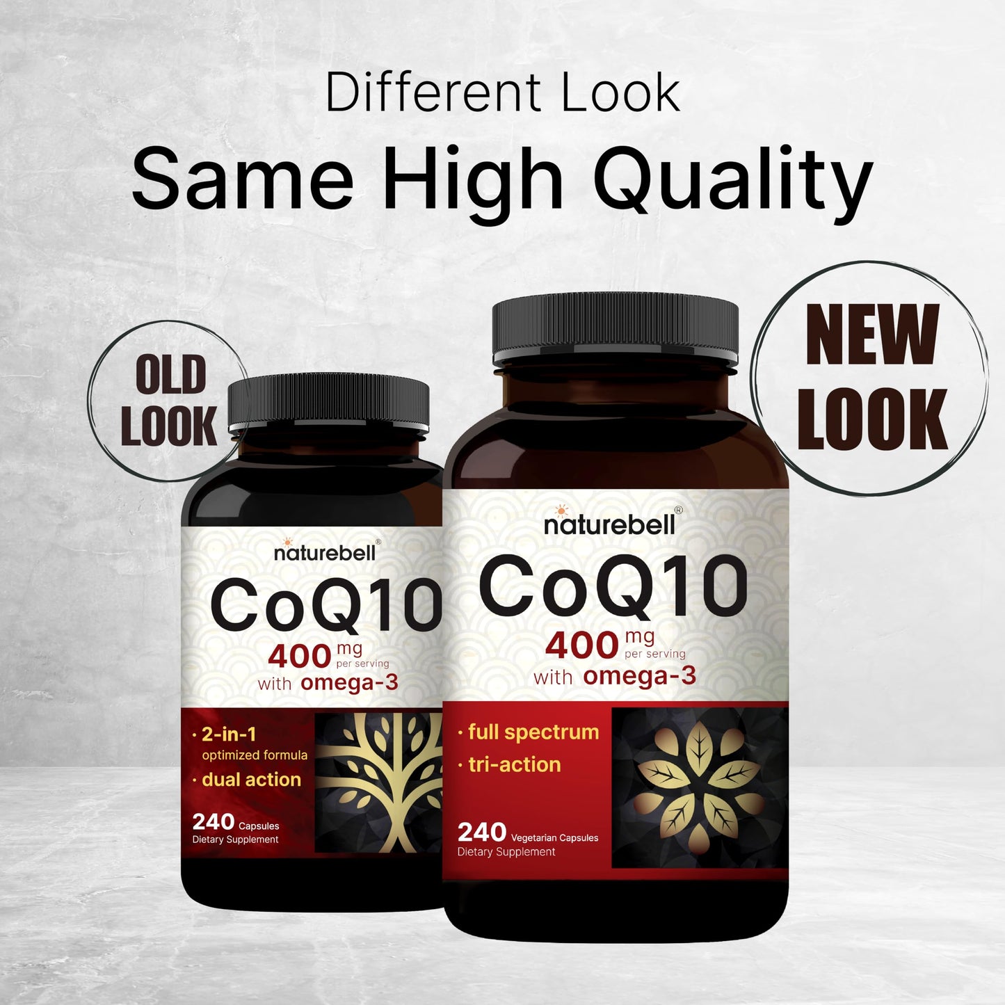 NatureBell CoQ10 400mg with Omega-3 – 240 Capsules | Extra Strength, High Absorption CoQ10 for Heart Health & Energy