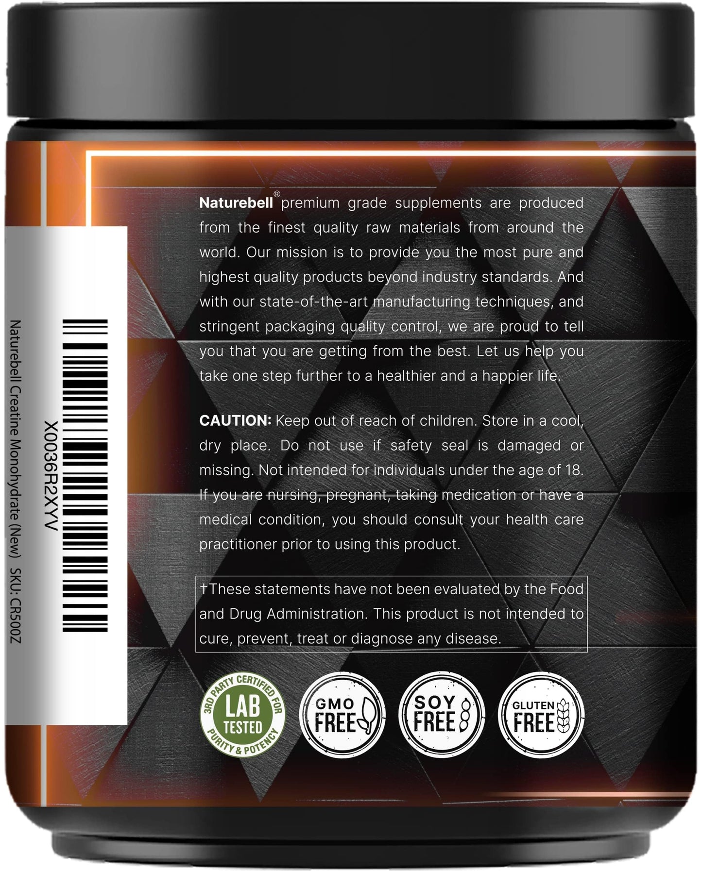 NatureBell Creatine Monohydrate Powder – 500g, 100 Servings, Unflavored, Micronized
