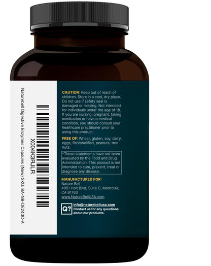 NatureBell Digestive Enzymes with Probiotics & Prebiotics, 240 Veggie Capsules