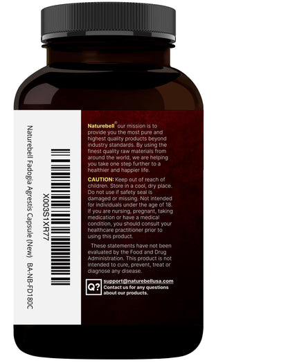 NatureBell Fadogia Agrestis 600mg + Tongkat Ali 400mg | 240 Caps | 20:1 & 200:1 Extracts | Non-GMO