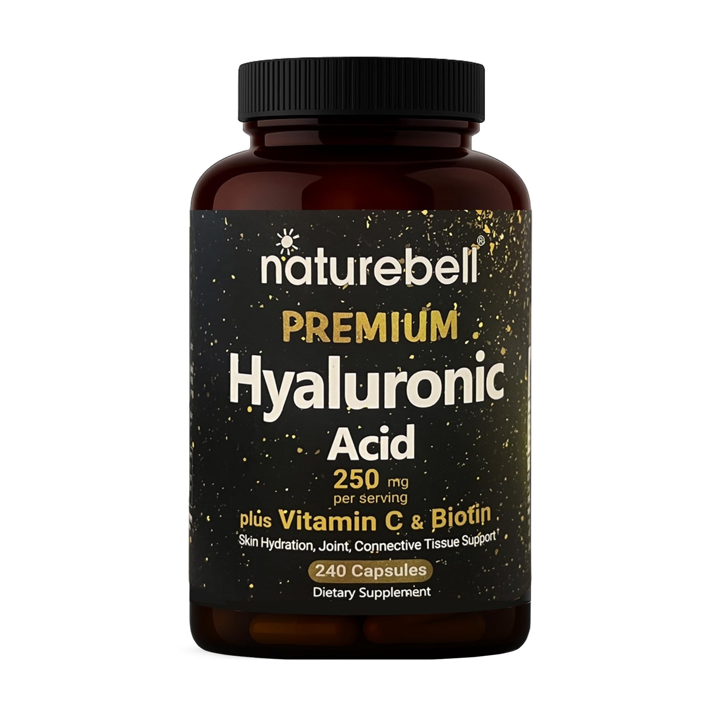 NatureBell Hyaluronic Acid 250mg – 240 Capsules with Biotin & Vitamin C (3-in-1)