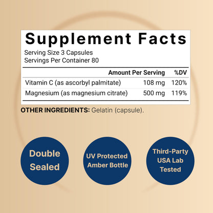 NatureBell Magnesium Citrate 500mg, 240 Capsules | High-Purity Elemental Form | Non-GMO, Gluten-Free