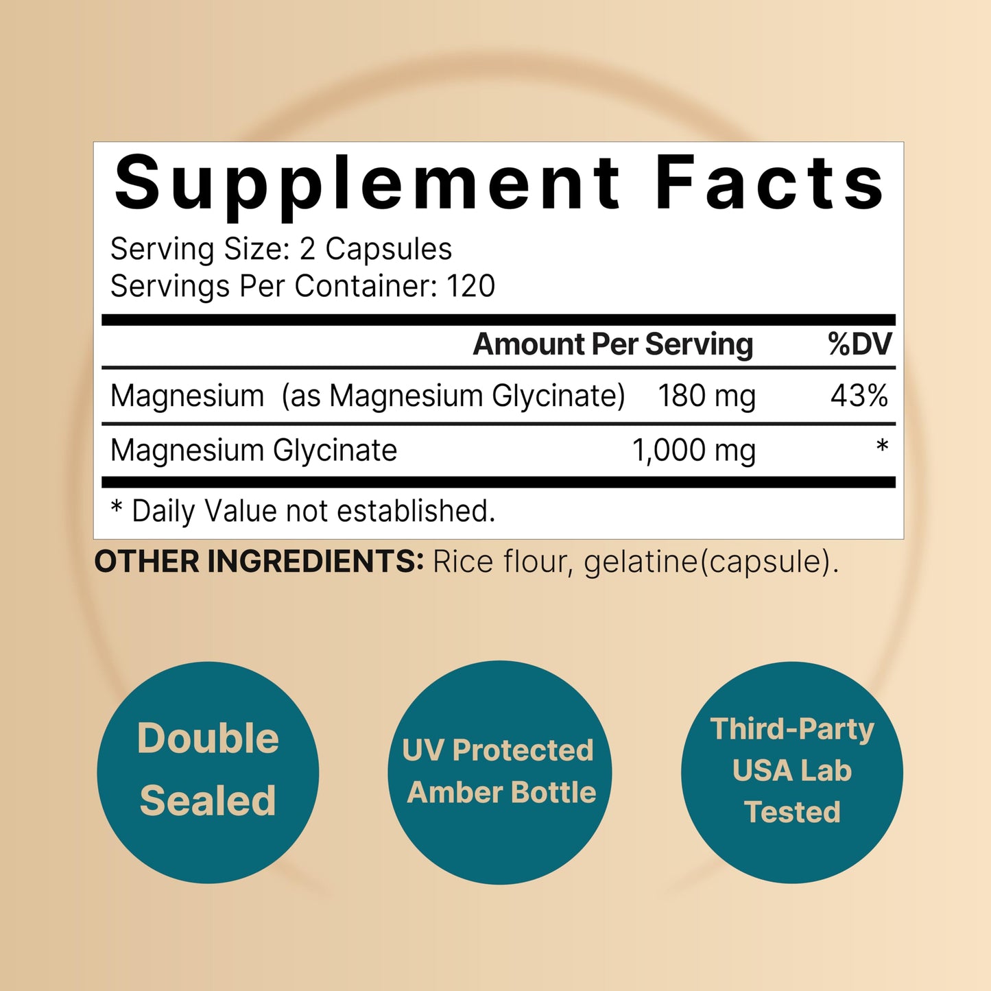 NatureBell Magnesium Glycinate 1000mg - 240 Capsules | Chelated & Non-GMO