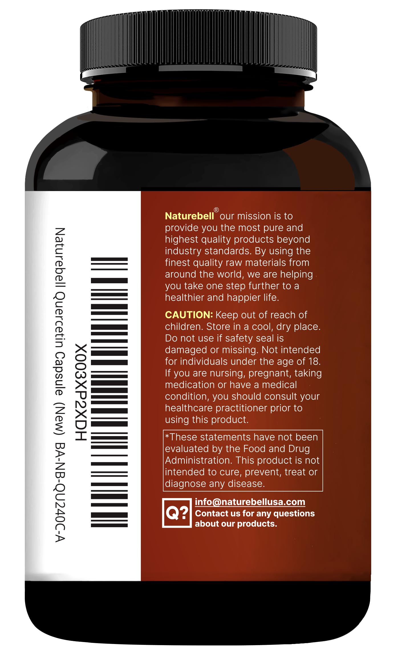 NatureBell Quercetin 1000mg per Serving – 240 Capsules | Immune Support