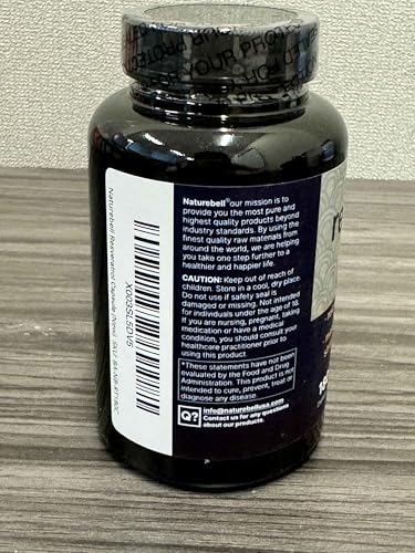 NatureBell Resveratrol Supplement 1000mg per Serving | 180 Veggie Capsules | 99% Trans-Resveratrol | Non-GMO