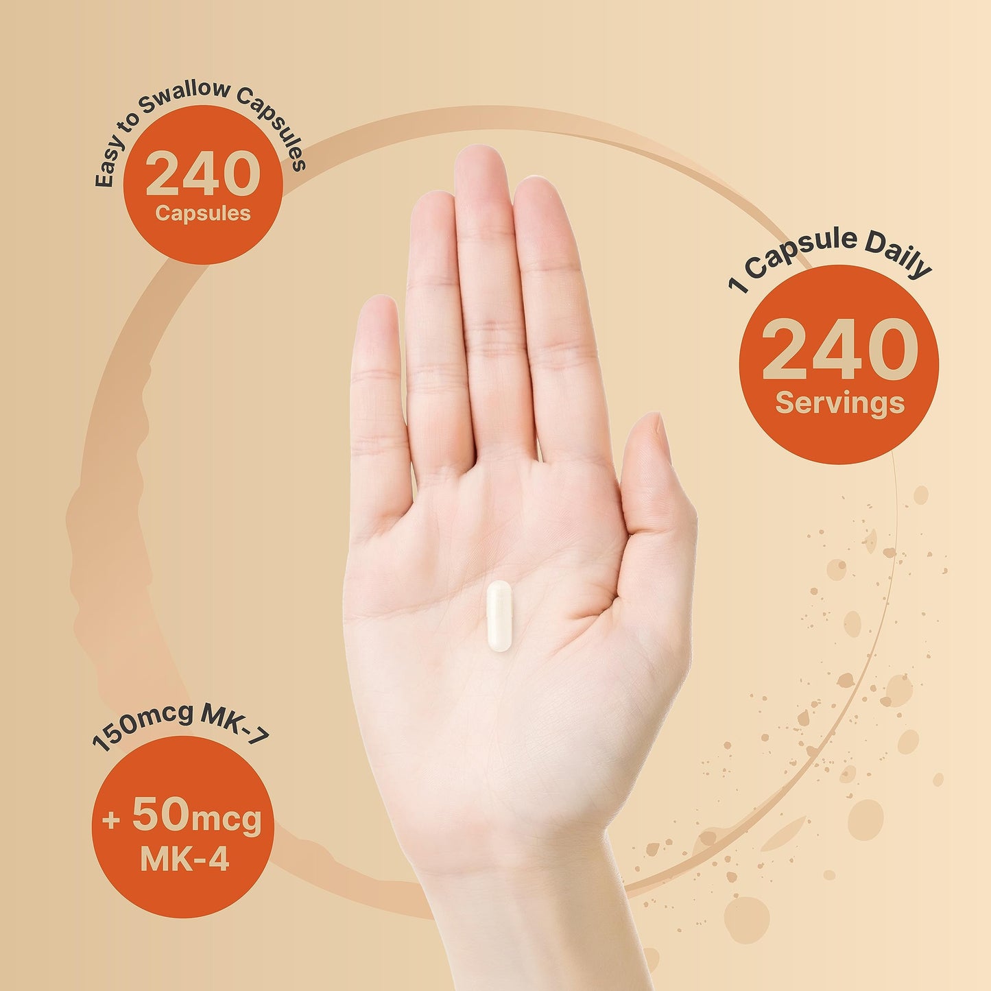 NatureBell Vitamin K2 MK-7 & MK-4 – 200 mcg, 240 Capsules – 2-in-1 K Complex