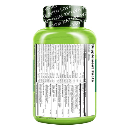 NATURELO Whole Food Multivitamin for Women 50+ – Iron Free, Plant-Based
