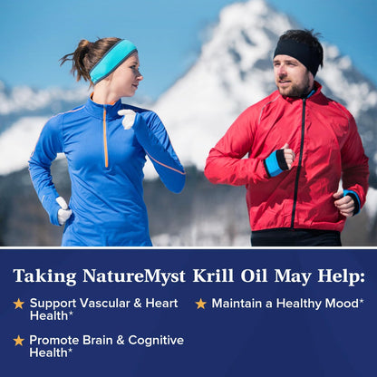 NatureMyst Antarctic Krill Oil 1000 mg Softgels - Omega-3 EPA/DHA, Phospholipids & Astaxanthin | Made in USA