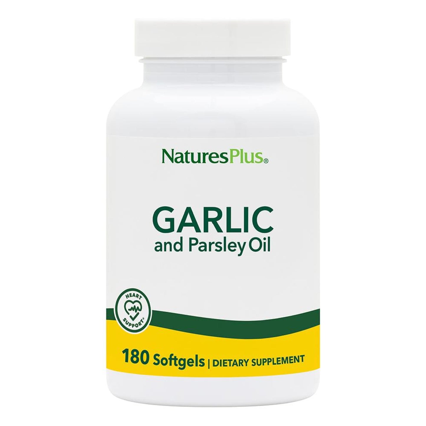 Nature's Plus Garlic & Parsley Softgels – Supports Heart Health, Healthy Cholesterol & Blood Pressure (180 Servings)