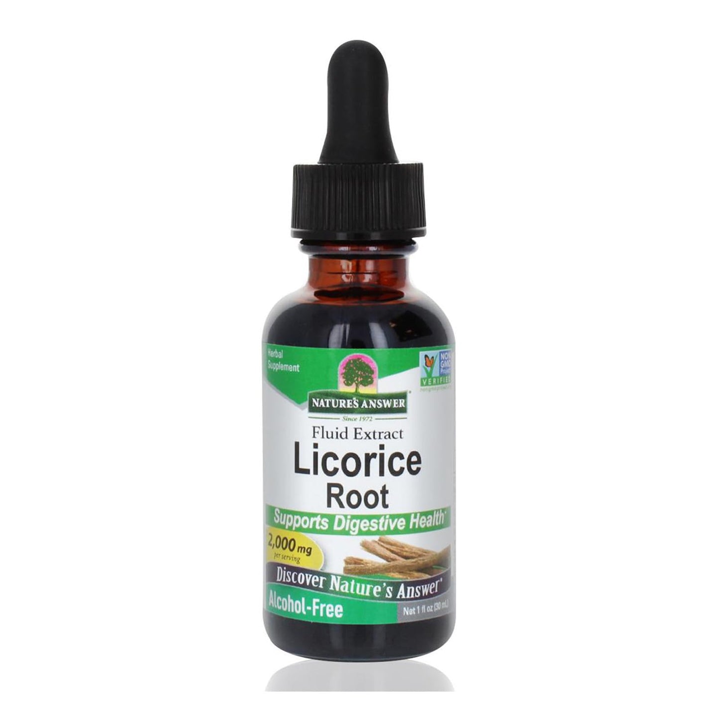 Nature's Answer Licorice Root Extract - 1000 mg per Dropper | Alcohol-Free