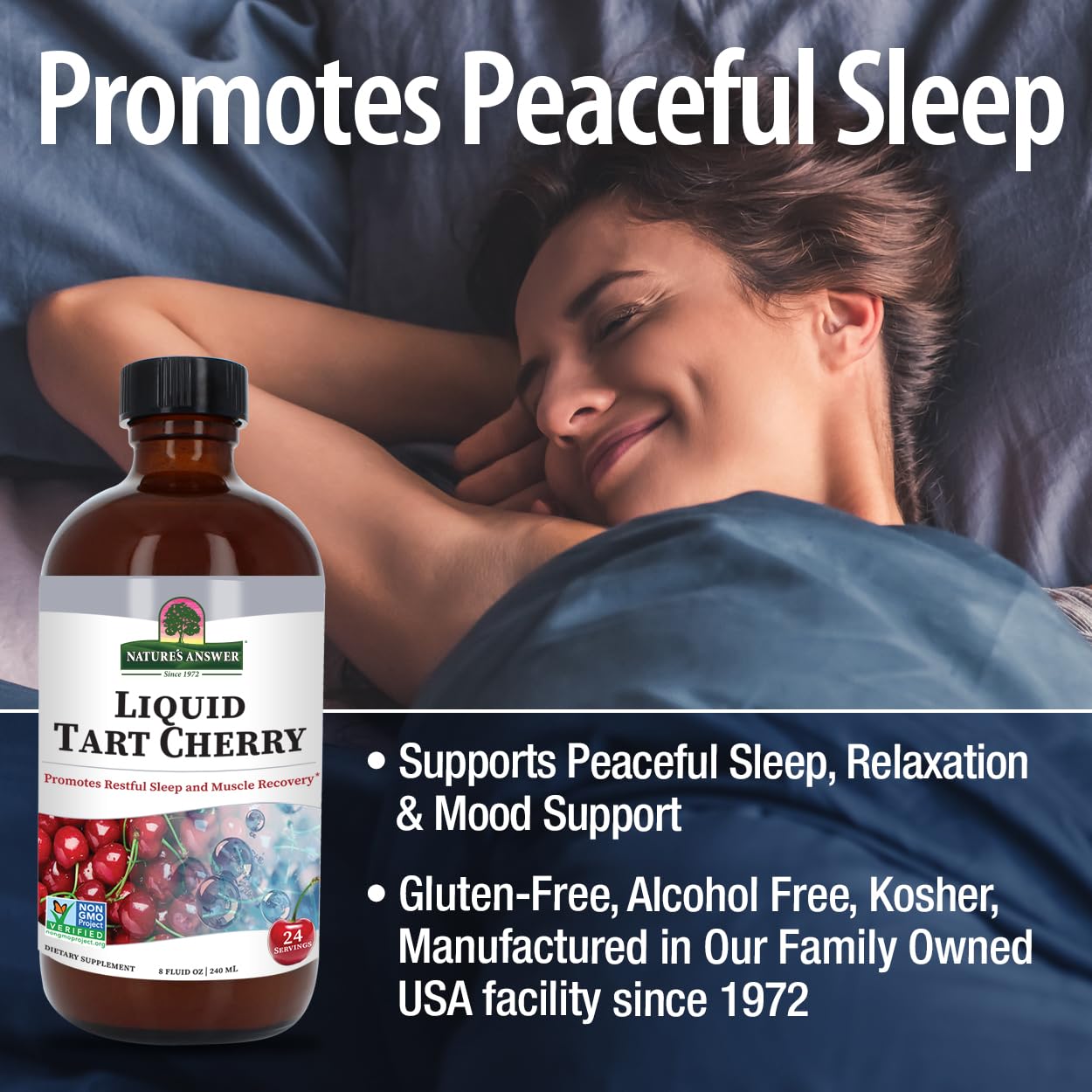 Nature's Answer Tart Cherry 8 oz Liquid | Supports Recovery & Sleep | Non-GMO, Gluten-Free, Vegan