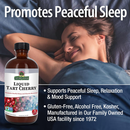 Nature's Answer Tart Cherry 8 oz Liquid | Supports Recovery & Sleep | Non-GMO, Gluten-Free, Vegan