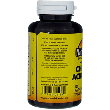 Nature's Blend Acidophilus Chewable Raspberry Flavor – 100 Tablets per Bottle, Pack of 2