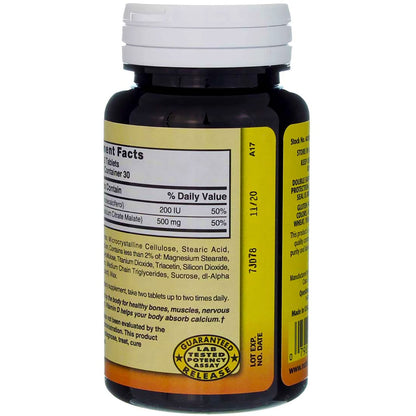 Nature's Blend Calcium Citrate Malate 500 mg - 60 Tabs (Unflavored)