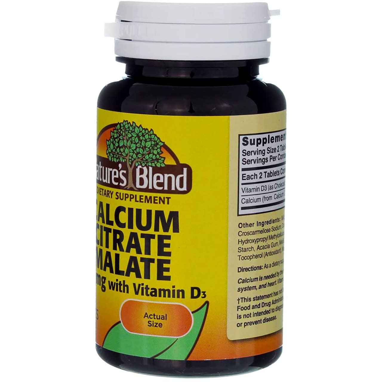 Nature's Blend Calcium Citrate Malate 500 mg - 60 Tabs (Unflavored)