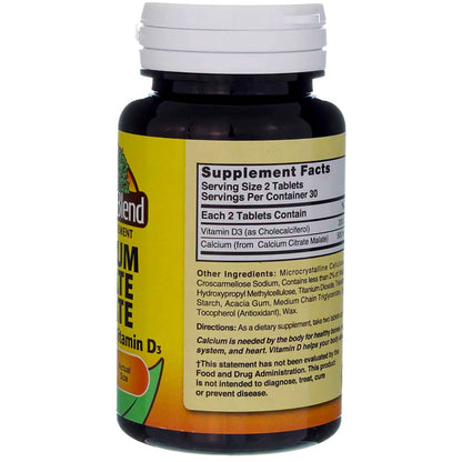 Nature's Blend Calcium Citrate Malate 500 mg - 60 Tabs (Unflavored)