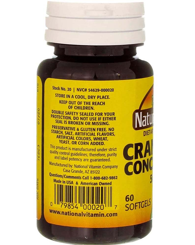 Nature's Blend Cranberry Concentrate 500 mg 60 Sgels