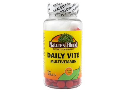 Nature's Blend Daily Vite 250 Tablets | Daily Multivitamin Supplement