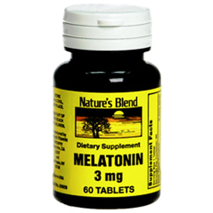 Nature's Blend Melatonin 3 mg - 60 Tablets | Sleep Support