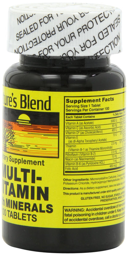 Nature's Blend NAT B Multivitamin & Min TB – 100 Count (Assorted)