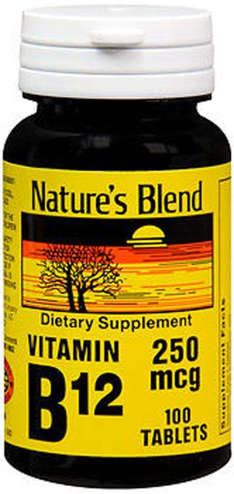 Nature's Blend NAT B Vitamin B-12 TB 250MCG - 100 Count BritishVita | Premium UK Vitamins & Wellness Supplements