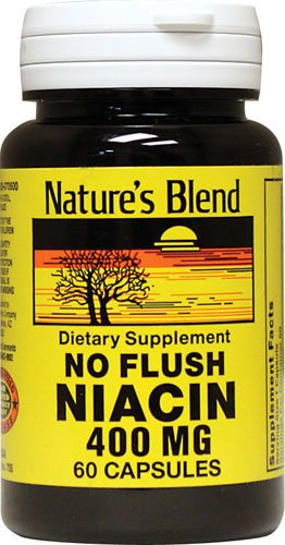 Nature's Blend Niacin No Flush 400 mg - 60 Capsules | Gluten Free