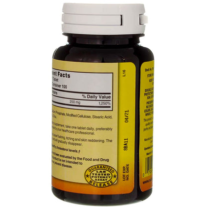 Nature's Blend Niacin Timed Release 250 mg – 100 Tabs | Gluten Free