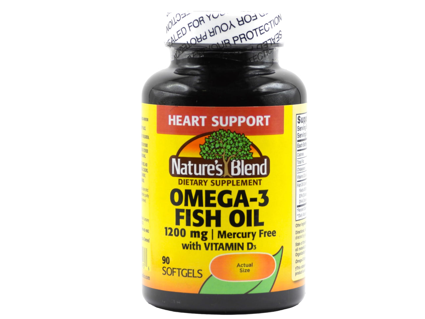 Nature's Blend Omega-3 1200 mg + Vitamin D3 1000 IU - 90 Softgels